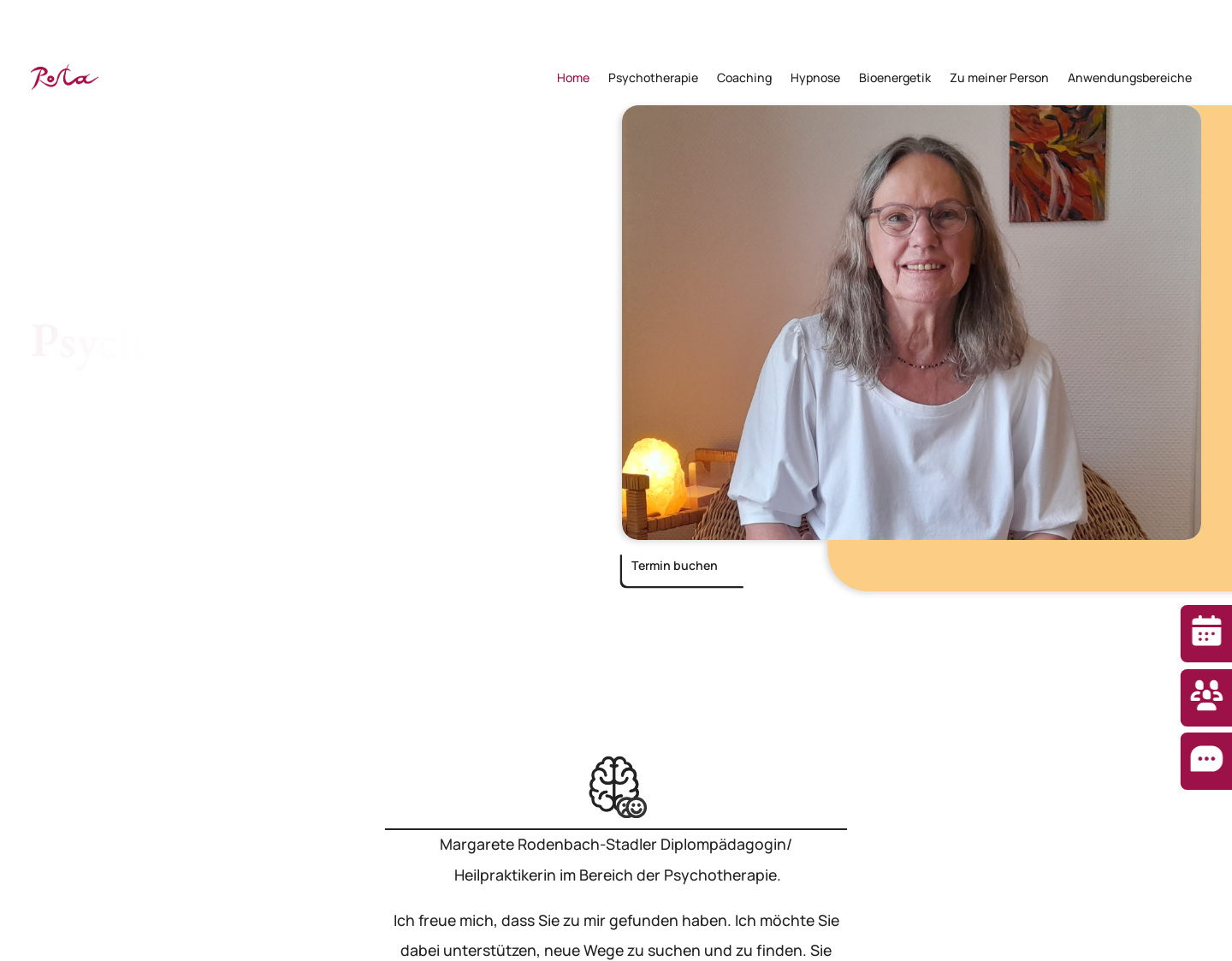 Aktuelle Website-Vorschau von Psychotherapie & Coaching