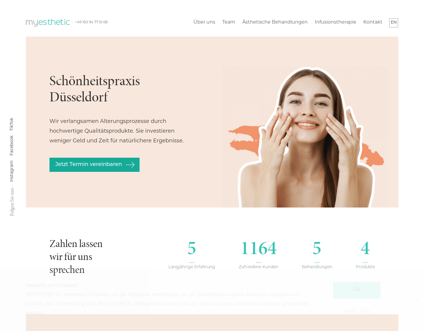 Aktuelle Website-Vorschau von My Esthetic