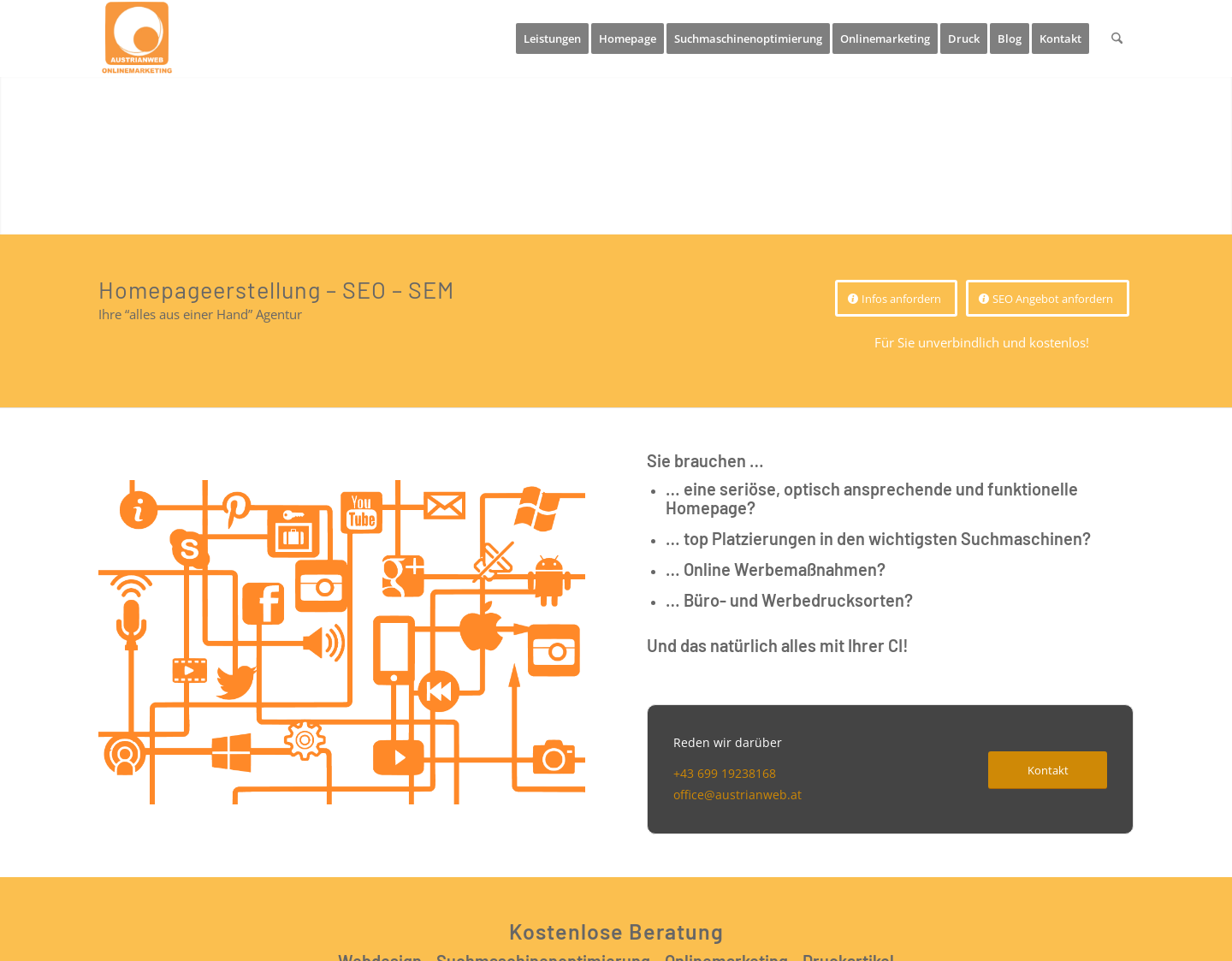 Aktuelle Website-Vorschau von Content Management Systeme