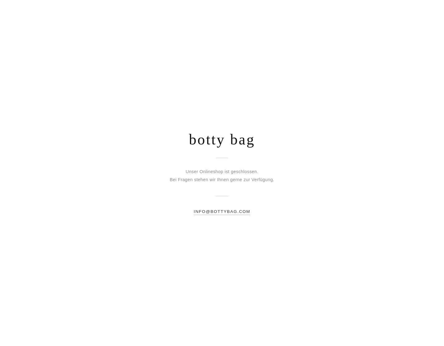 Aktuelle Website-Vorschau von bottybag
