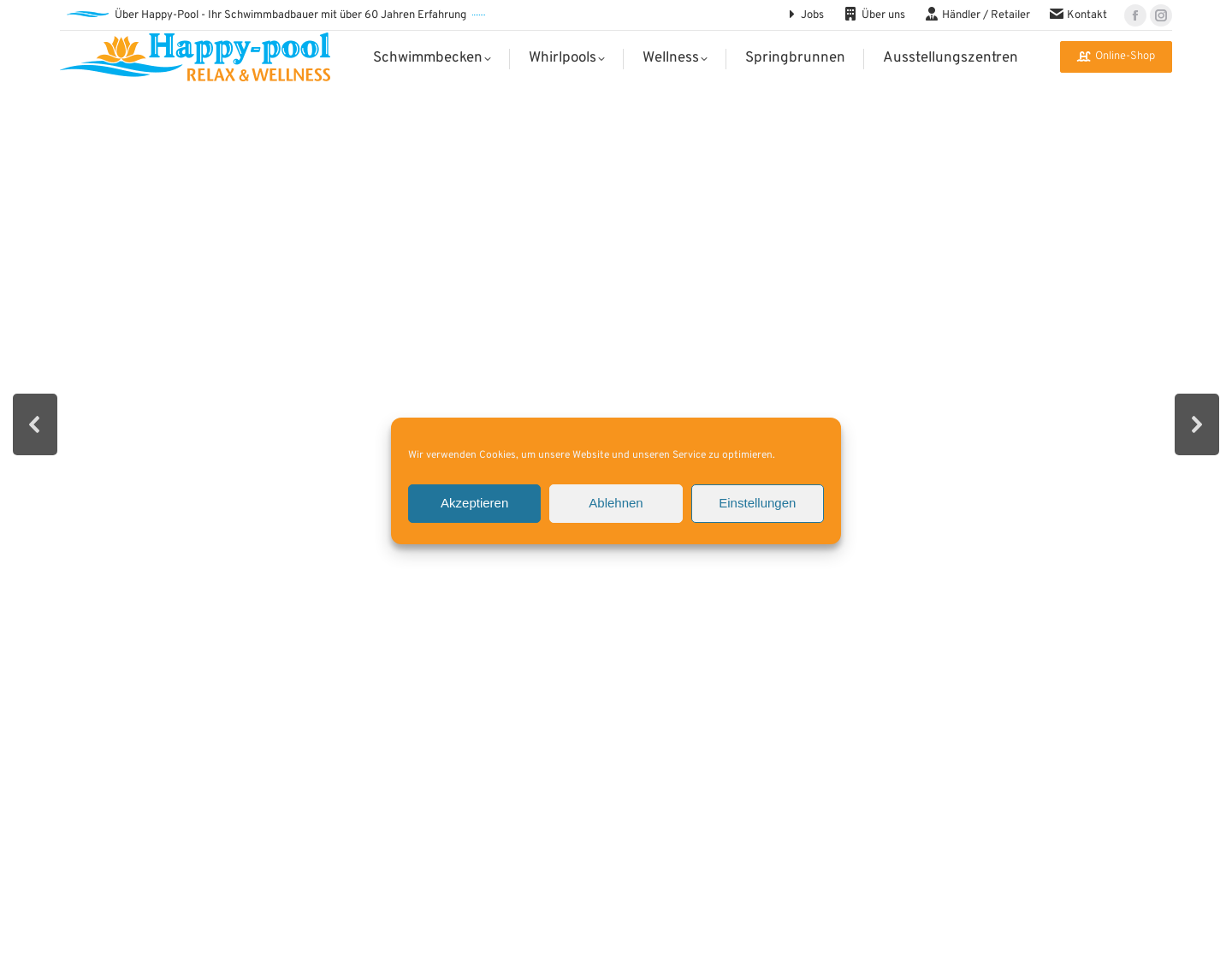 Aktuelle Website-Vorschau von Happy Pool