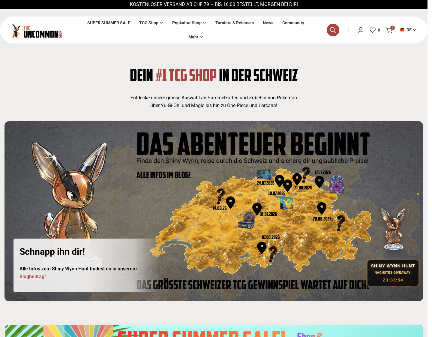 Aktuelle Website-Vorschau von The Uncommon Shop