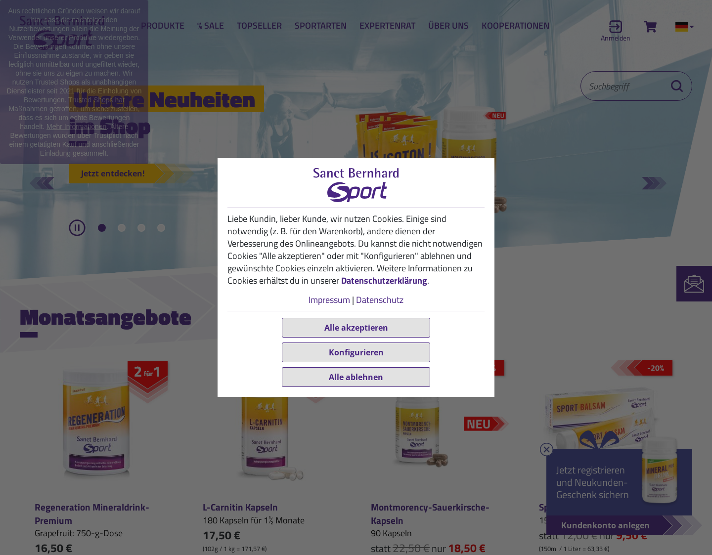Aktuelle Website-Vorschau von Aktiv³ – Ernaehrung, Salben und Oele