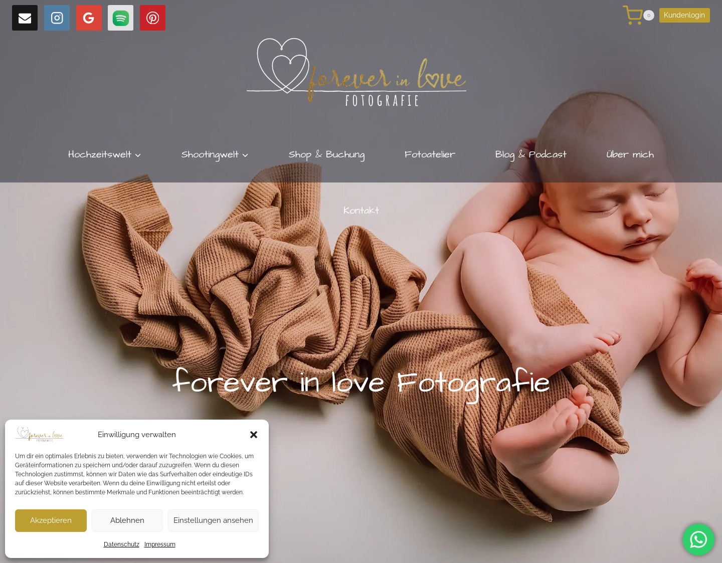 Aktuelle Website-Vorschau von forever in love - Fotografie