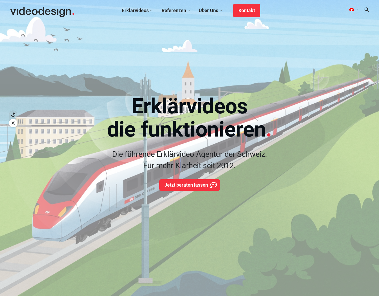 Aktuelle Website-Vorschau von Videodesign
