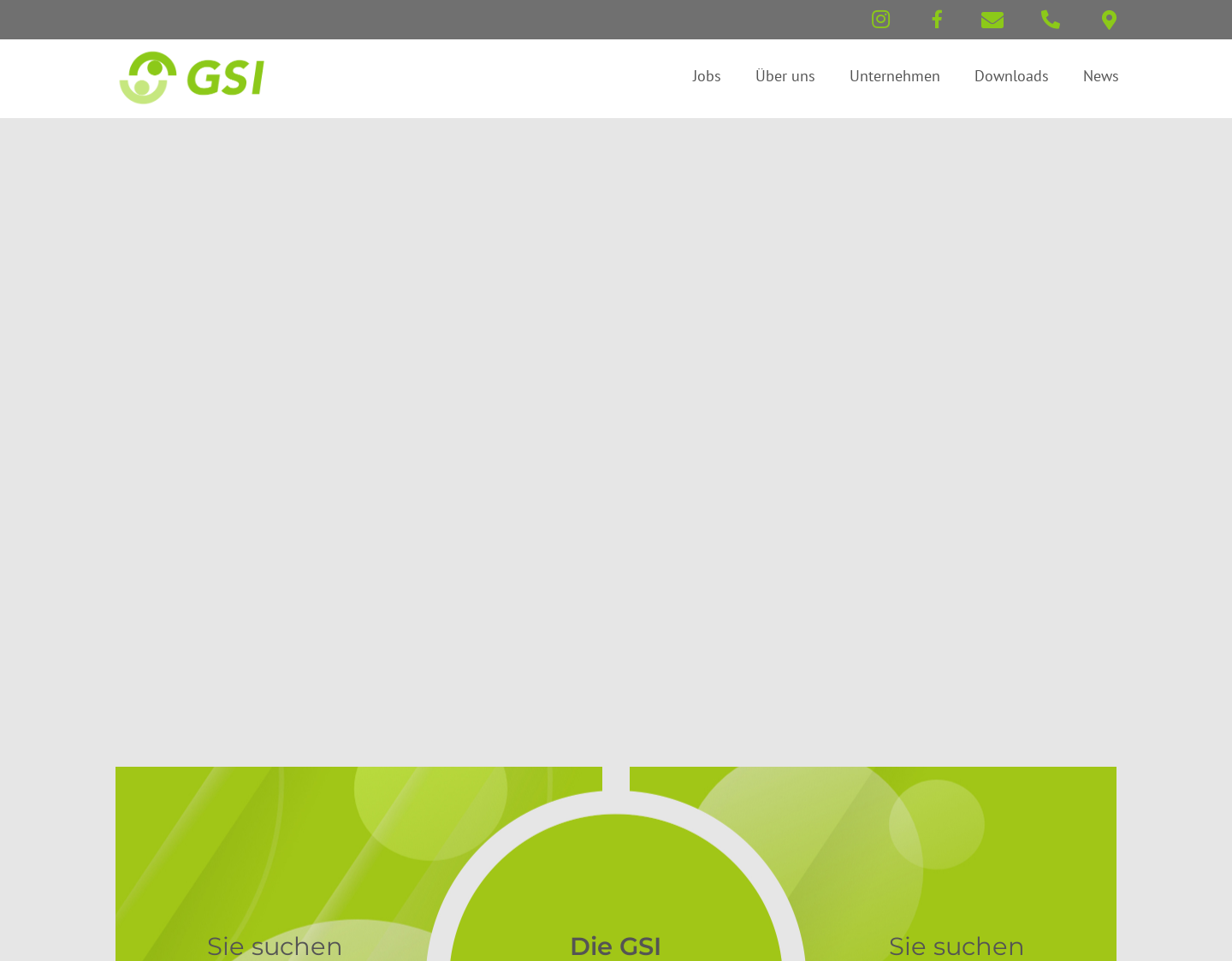 Aktuelle Website-Vorschau von GSI GmbH