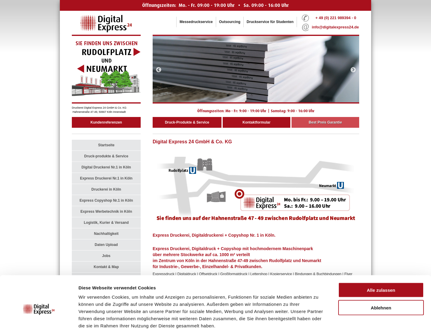 Aktuelle Website-Vorschau von Digital Express 24 GmbH & Co. KG