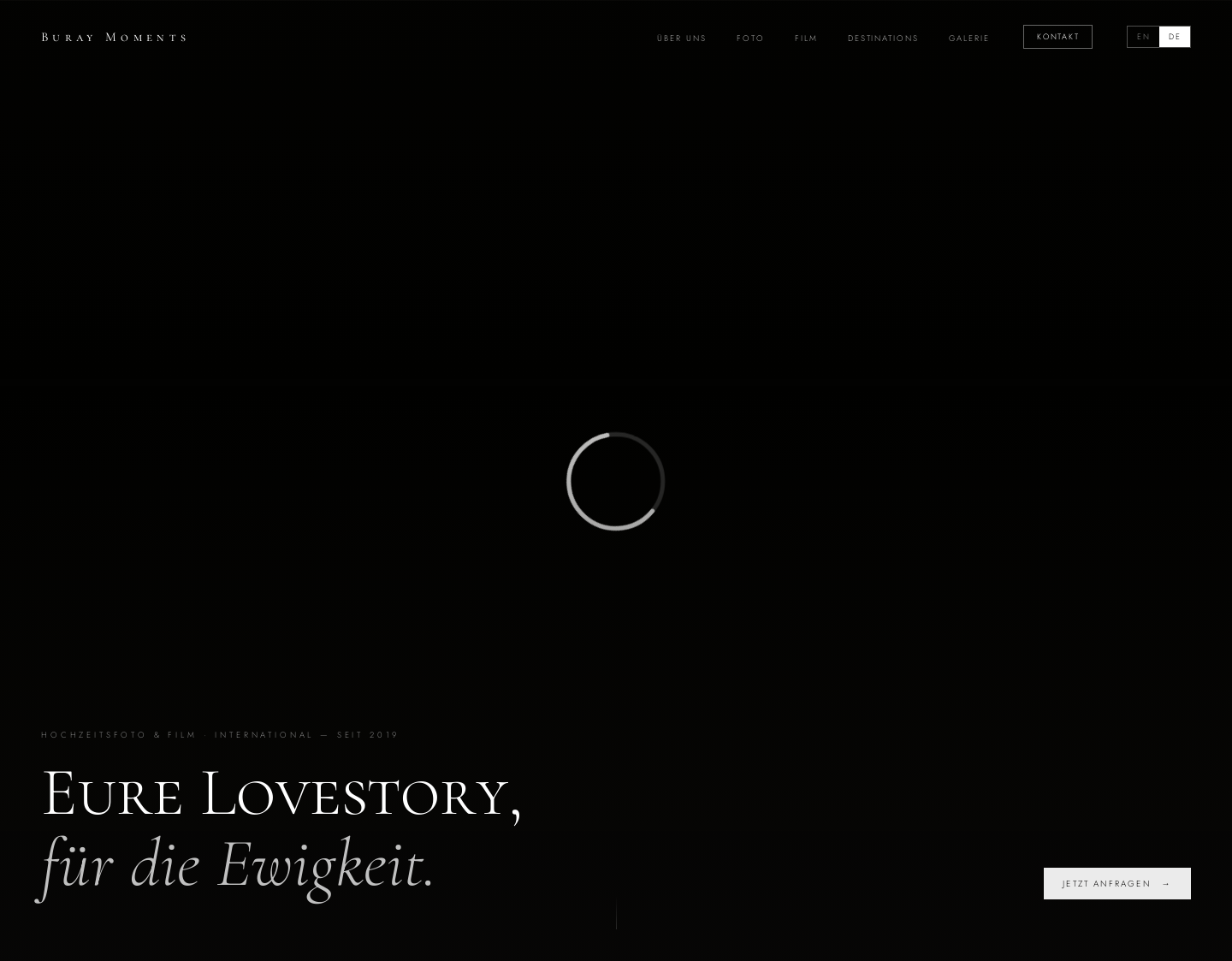 Aktuelle Website-Vorschau von Buray Moments