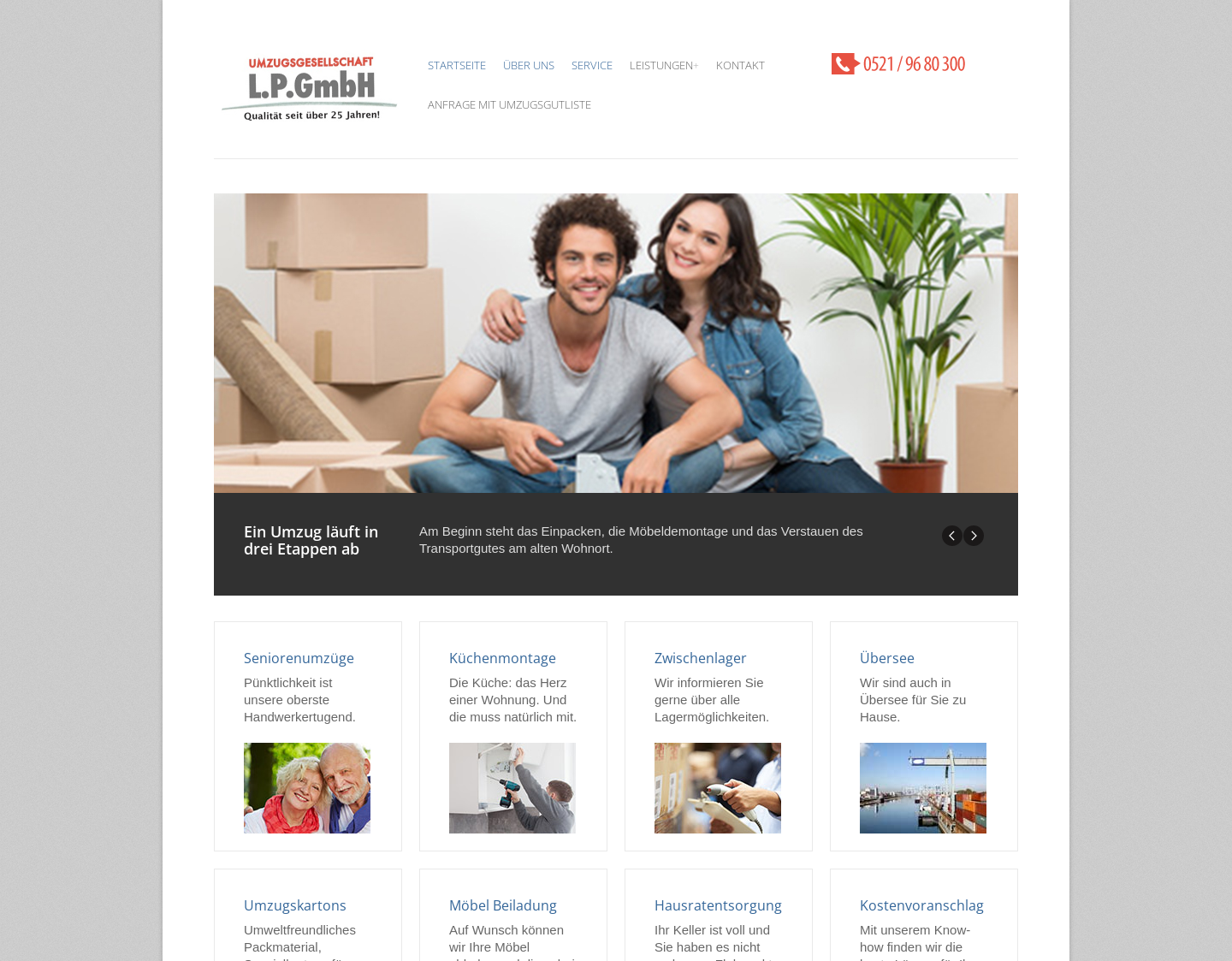 Aktuelle Website-Vorschau von Umzugsgesellschaft für Ostwestfalen