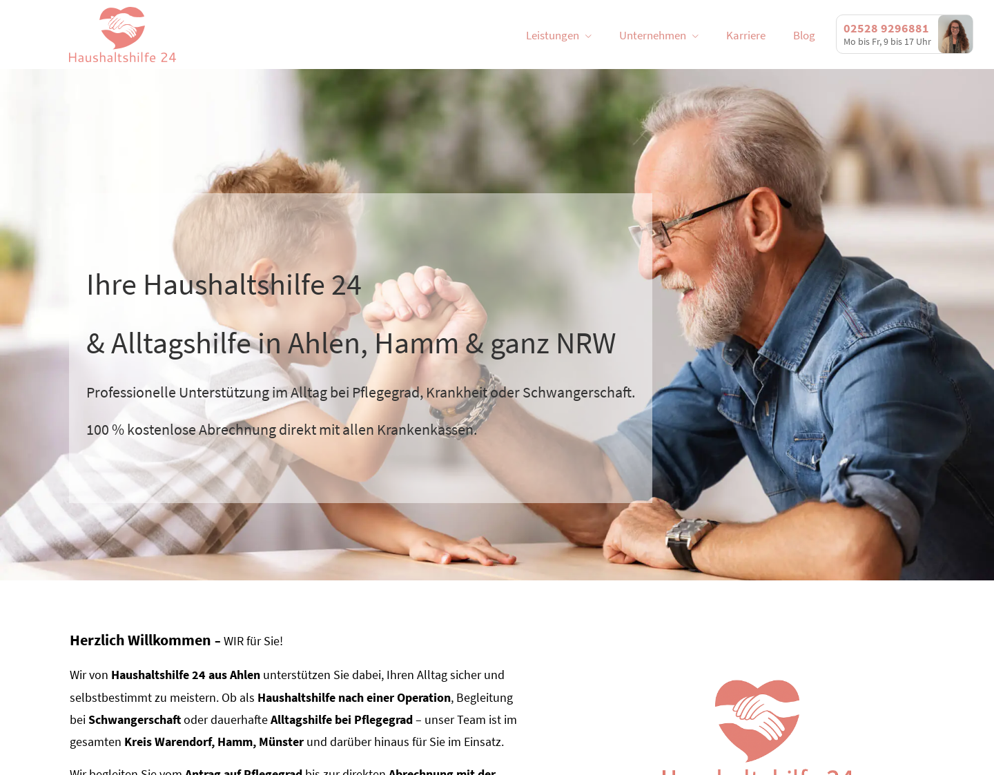Aktuelle Website-Vorschau von Haushaltshilfe 24