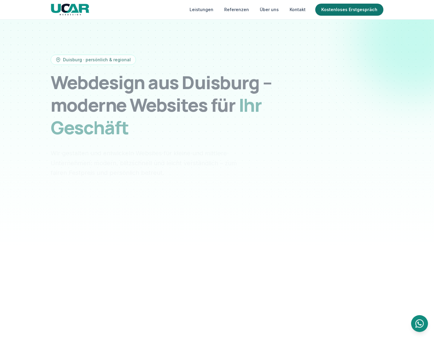 Aktuelle Website-Vorschau von UCAR Webdesign