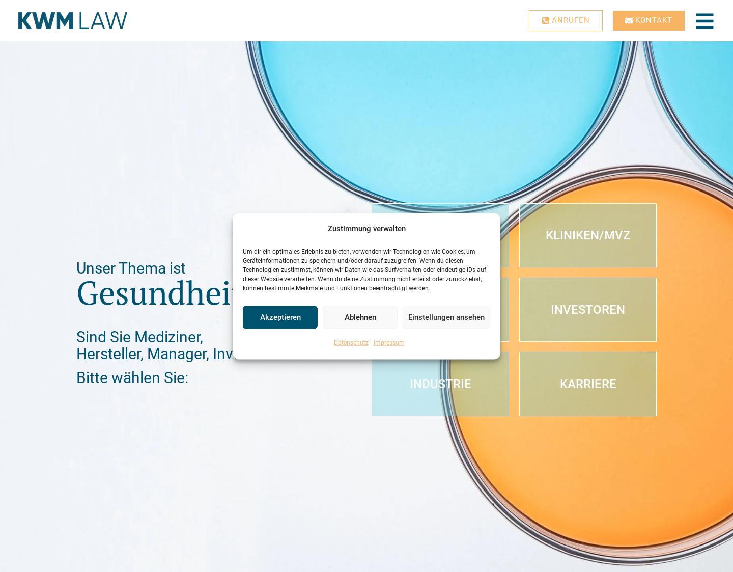 Aktuelle Website-Vorschau von KWM LAW PartG mbB