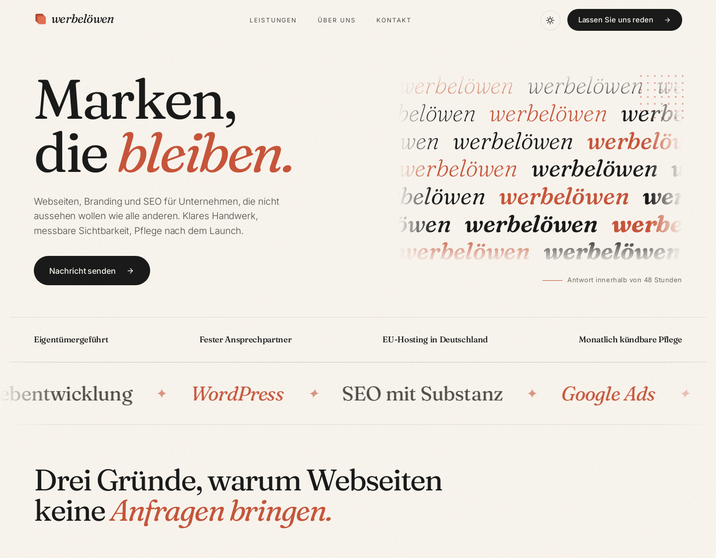 Aktuelle Website-Vorschau von Erstklassige Website erstellen lassen