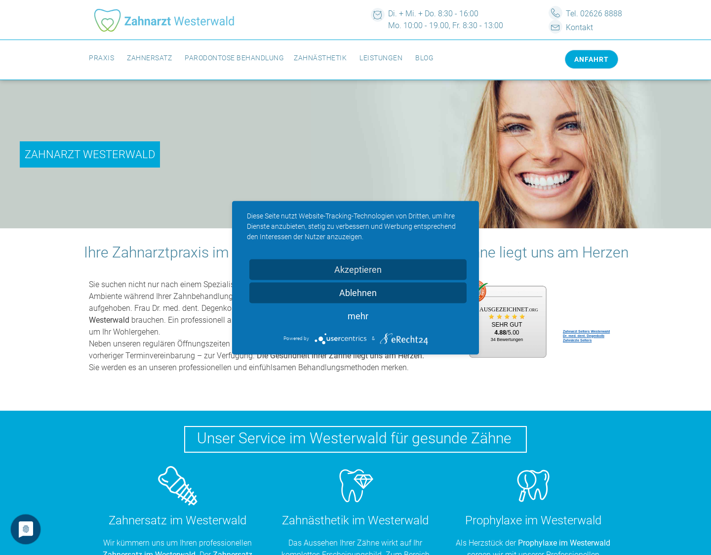 Aktuelle Website-Vorschau von Zahnarztpraxis Dr. Nermien Degenkolb