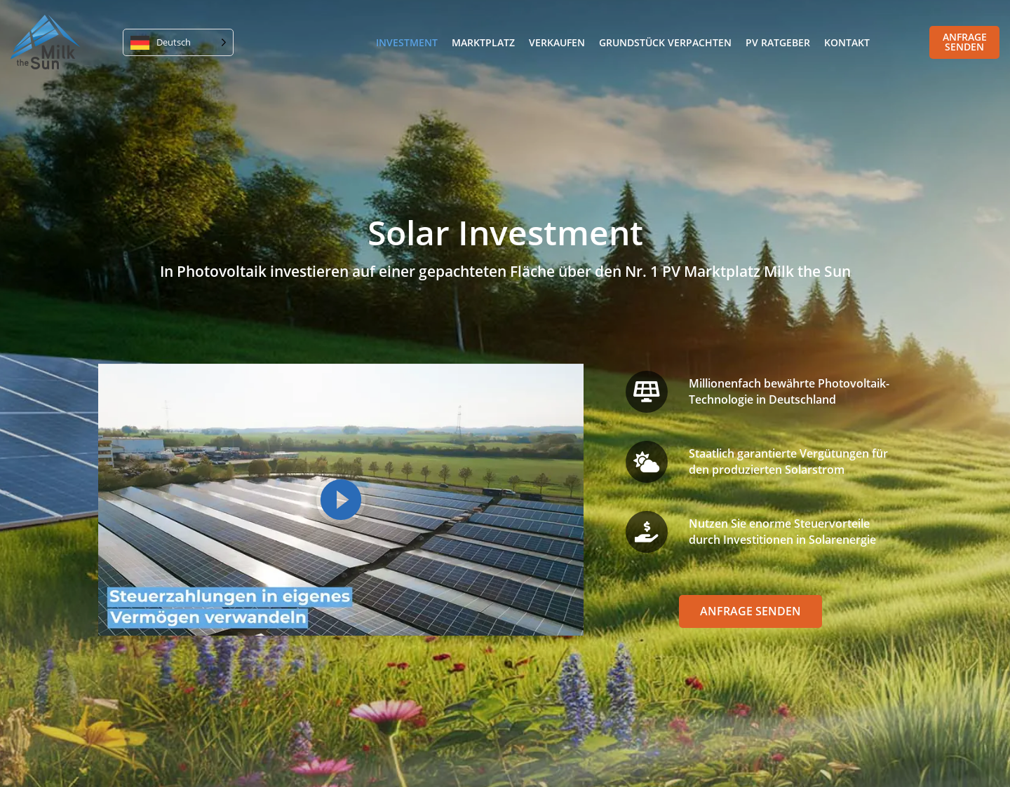 Aktuelle Website-Vorschau von Solar Direktinvest GmbH