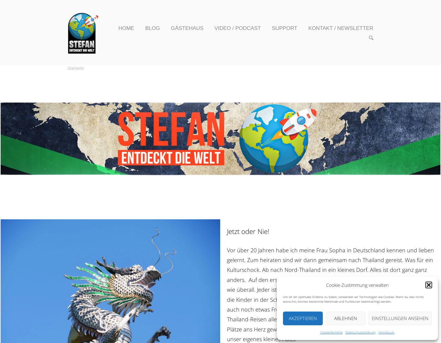 Aktuelle Website-Vorschau von Stefan entdeckt die Welt