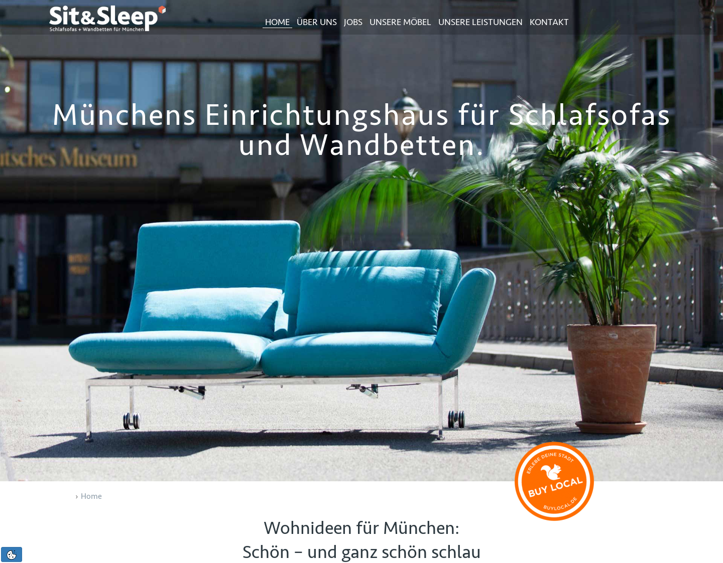 Aktuelle Website-Vorschau von Sit & Sleep GmbH