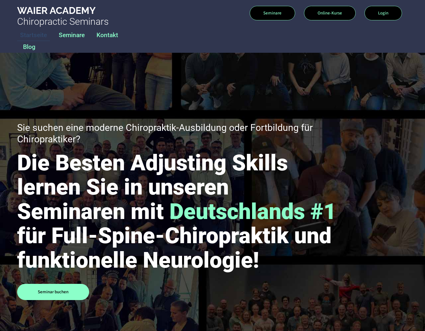 Aktuelle Website-Vorschau von Brain Based Chiropractic Academy