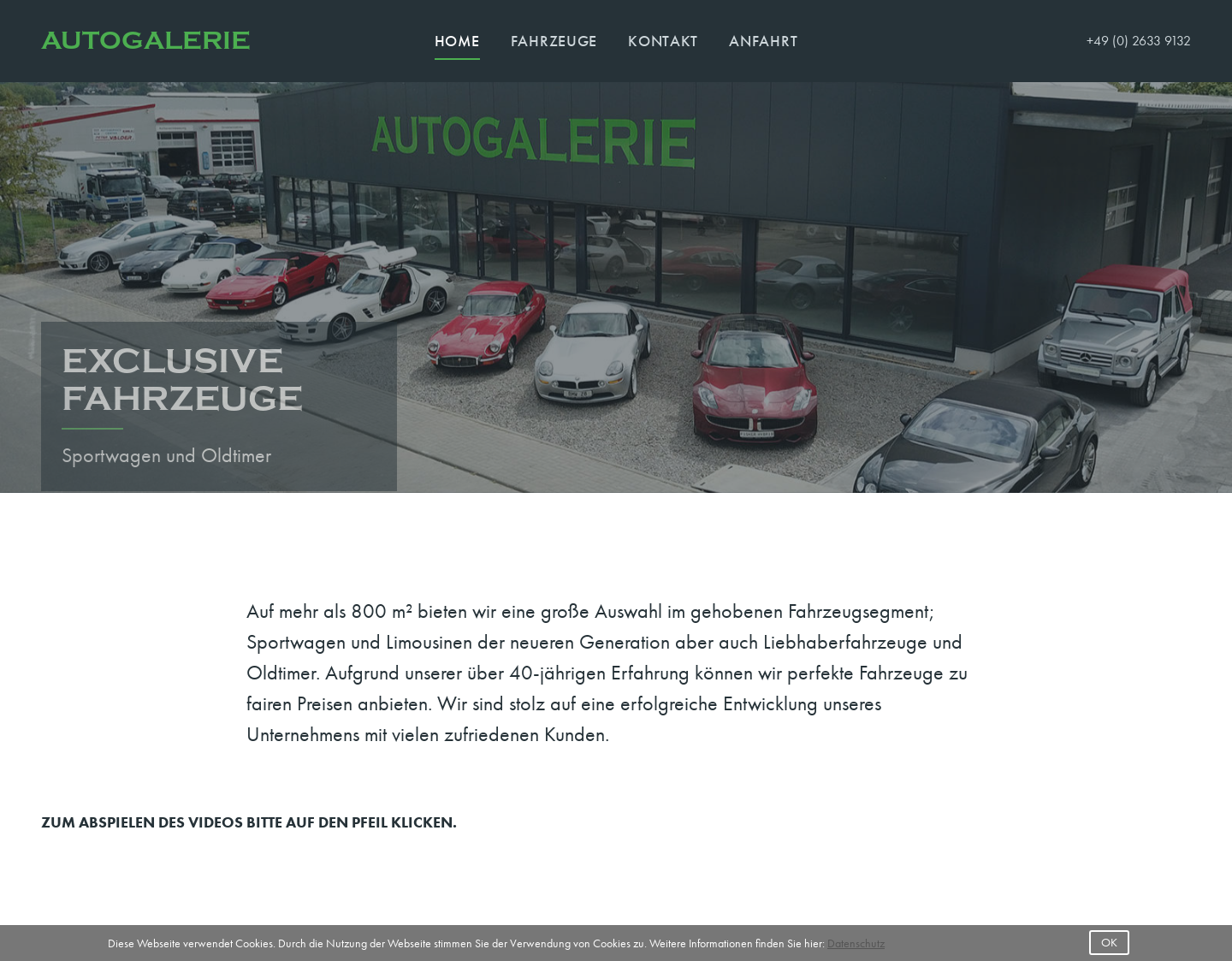 Aktuelle Website-Vorschau von Auto Galerie