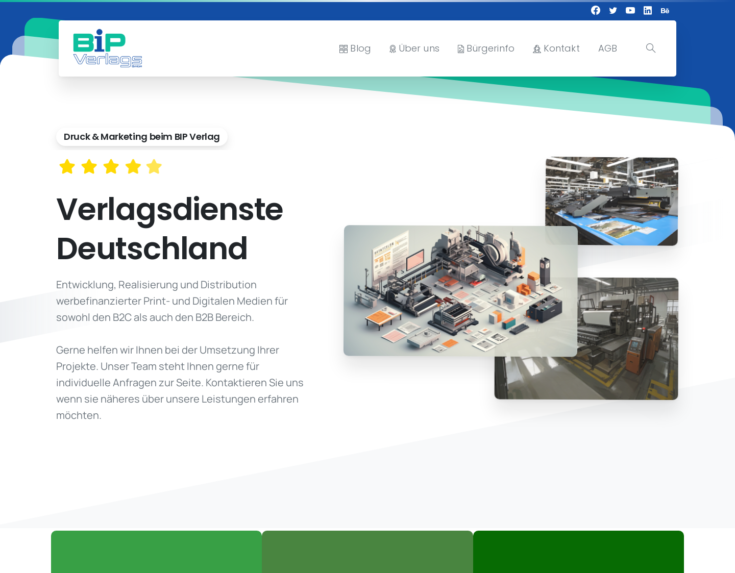 Aktuelle Website-Vorschau von Entdecke einen Verlag wie keinen anderen