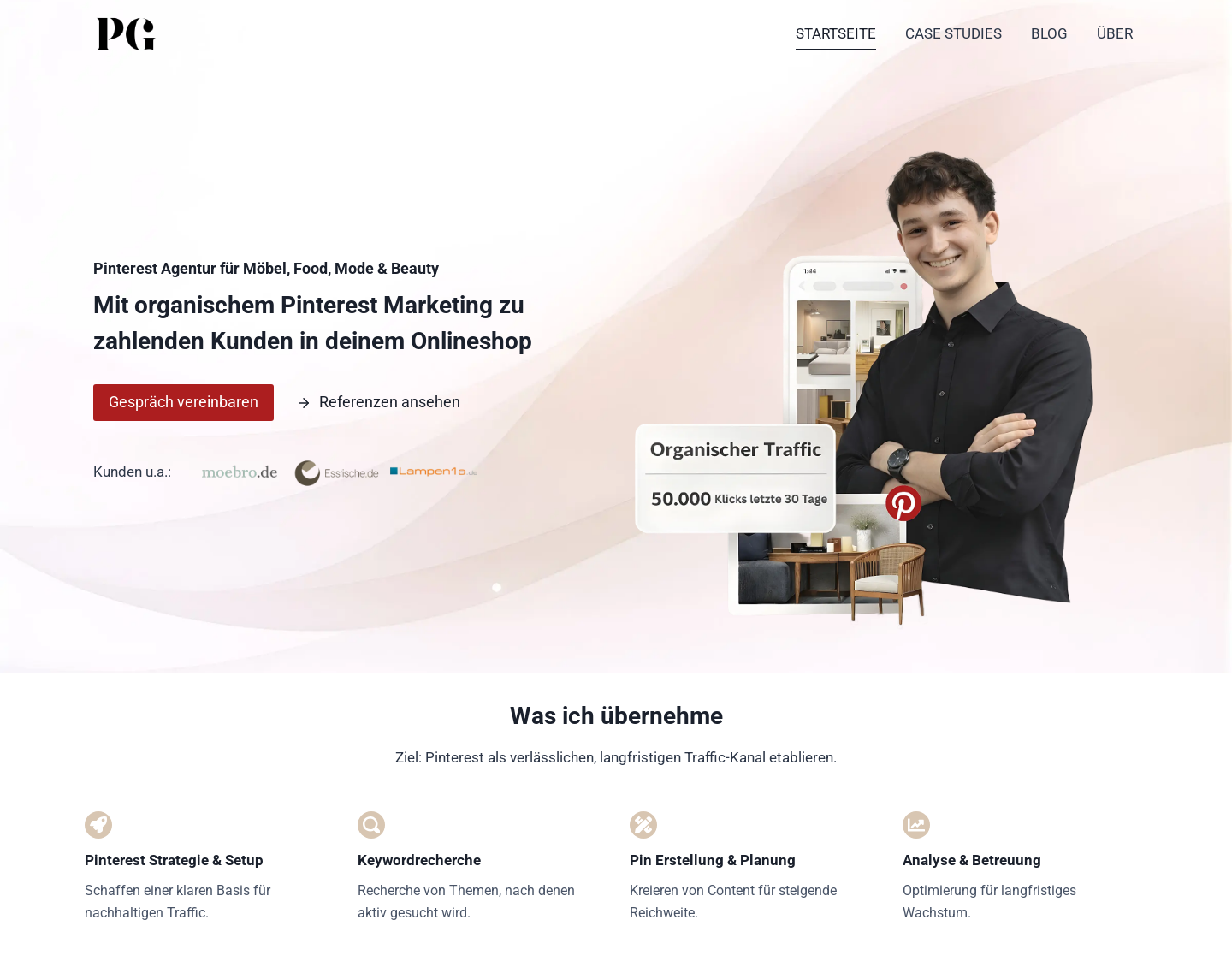 Aktuelle Website-Vorschau von Philipp Gilch - SEO Dienstleistung