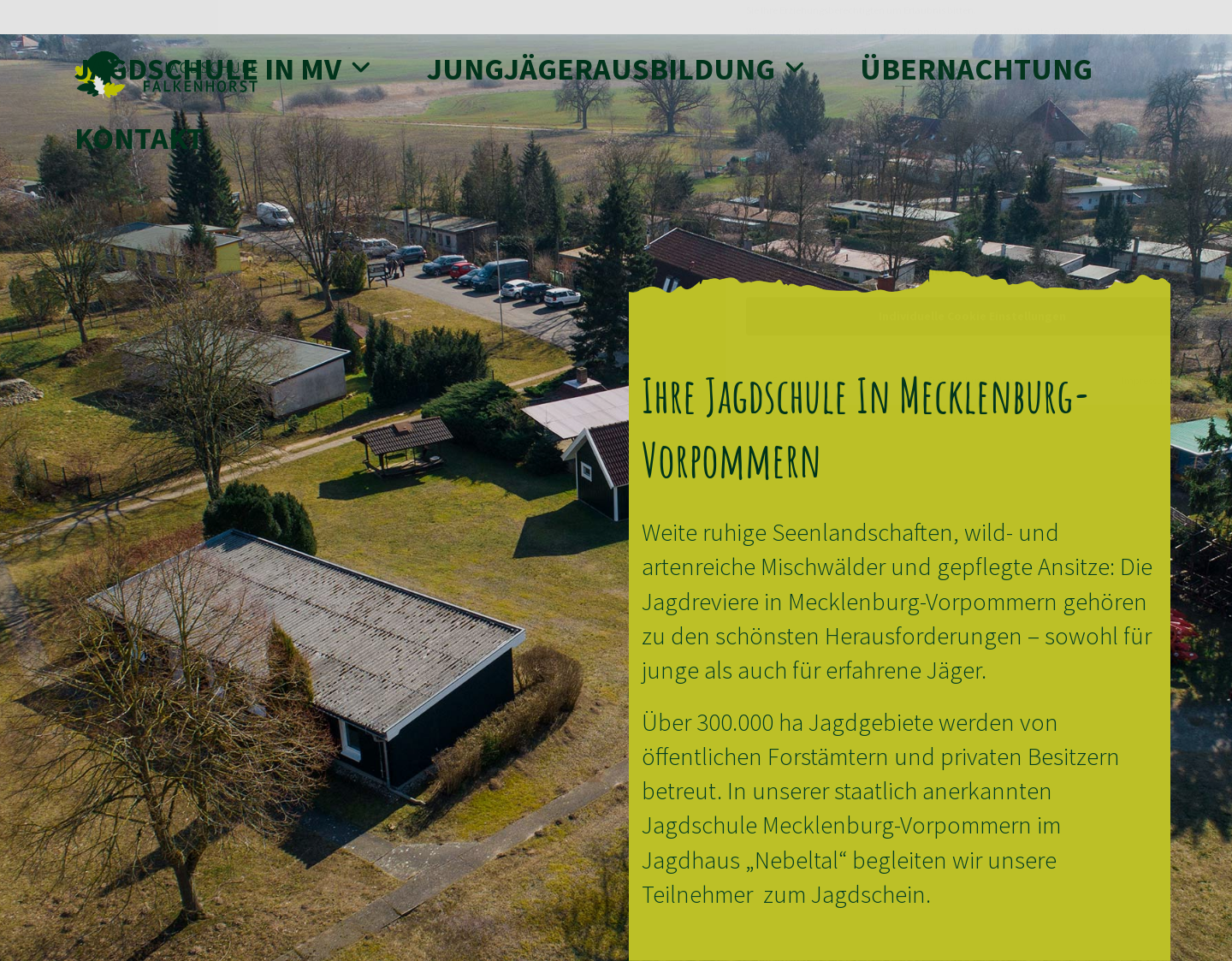 Aktuelle Website-Vorschau von Jagdschule Falkenhorst - schnell und günstig
