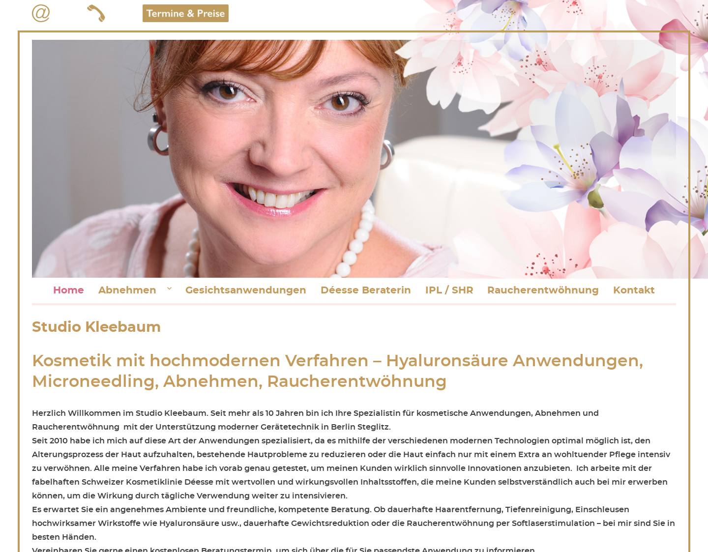 Aktuelle Website-Vorschau von Studio Kleebaum
