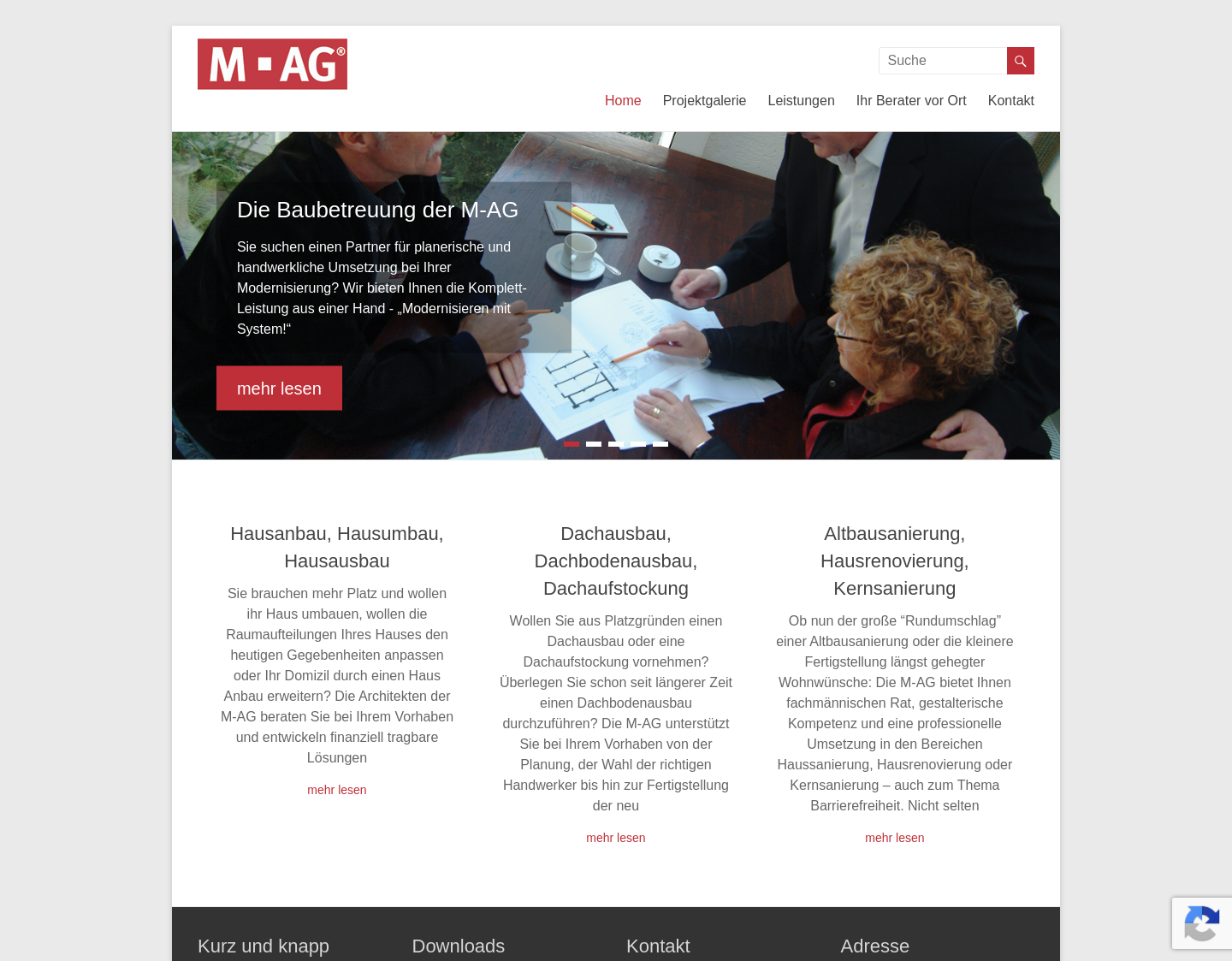 Aktuelle Website-Vorschau von Beratung und Planung von Hausanbauten