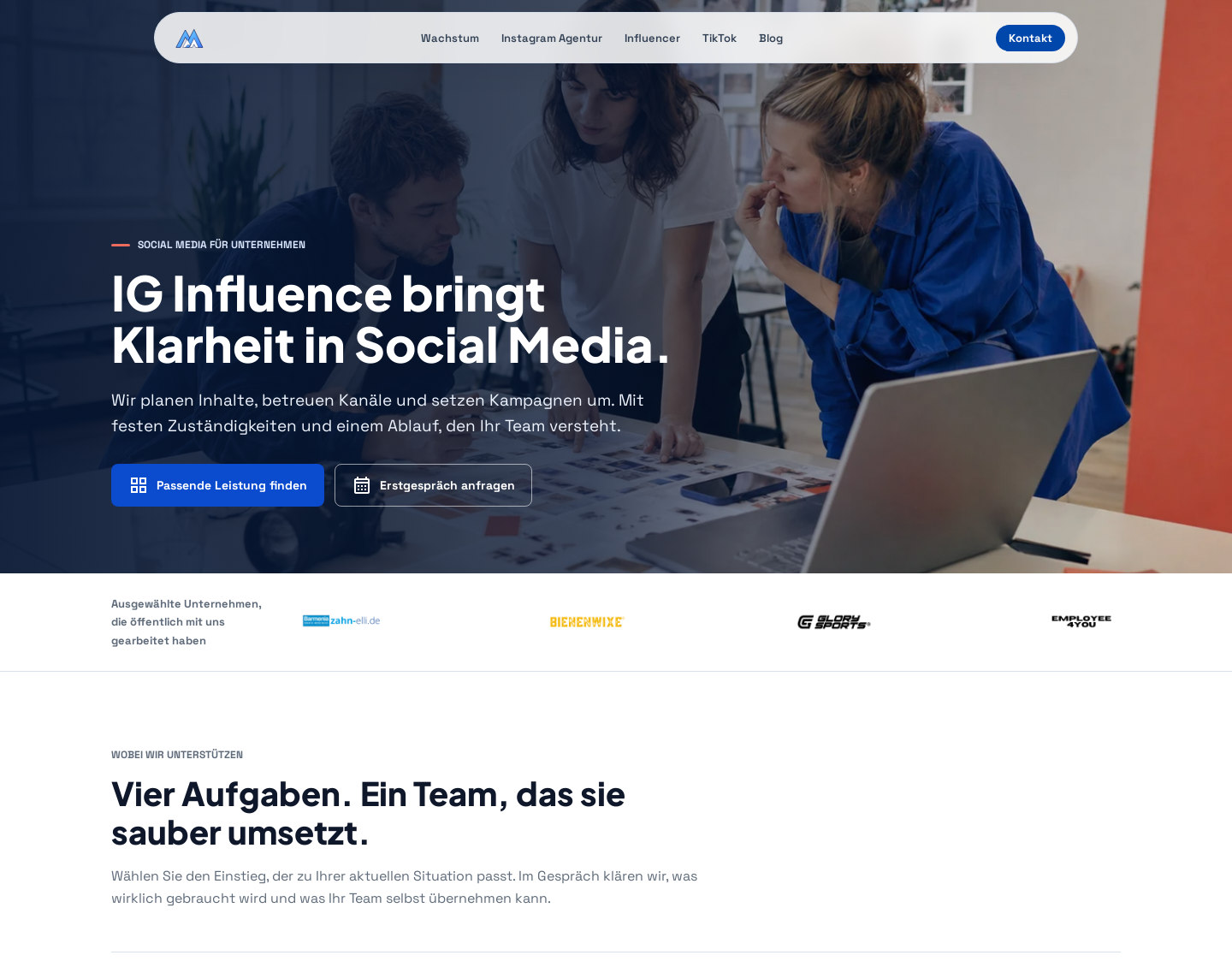 Aktuelle Website-Vorschau von IG Influence Marketing Blog