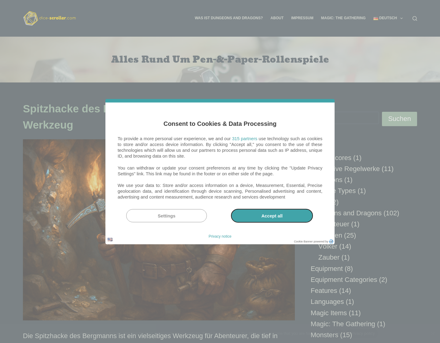 Aktuelle Website-Vorschau von dice-scroller