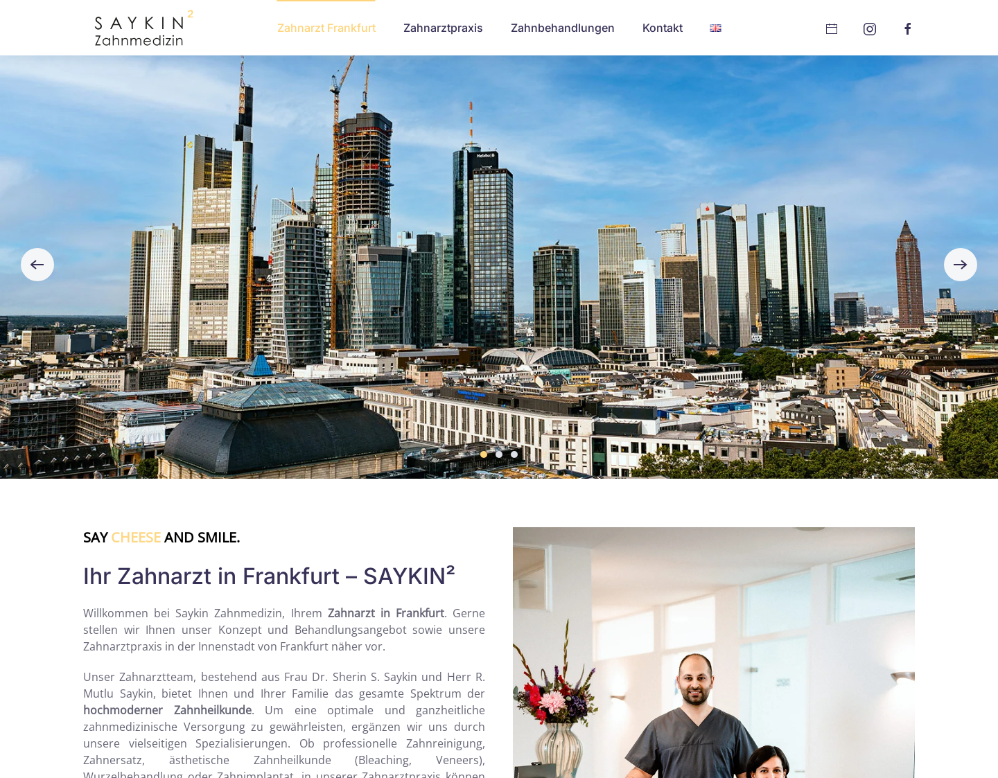 Aktuelle Website-Vorschau von SAYKIN Zahnmedizin