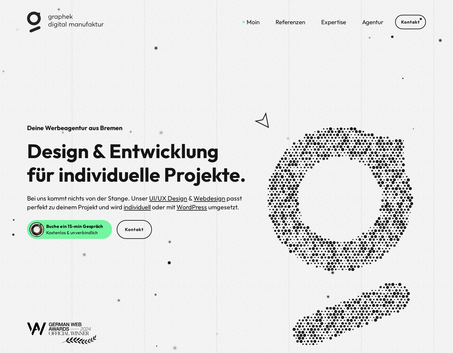 Aktuelle Website-Vorschau von Graphek GmbH - Werbeagentur