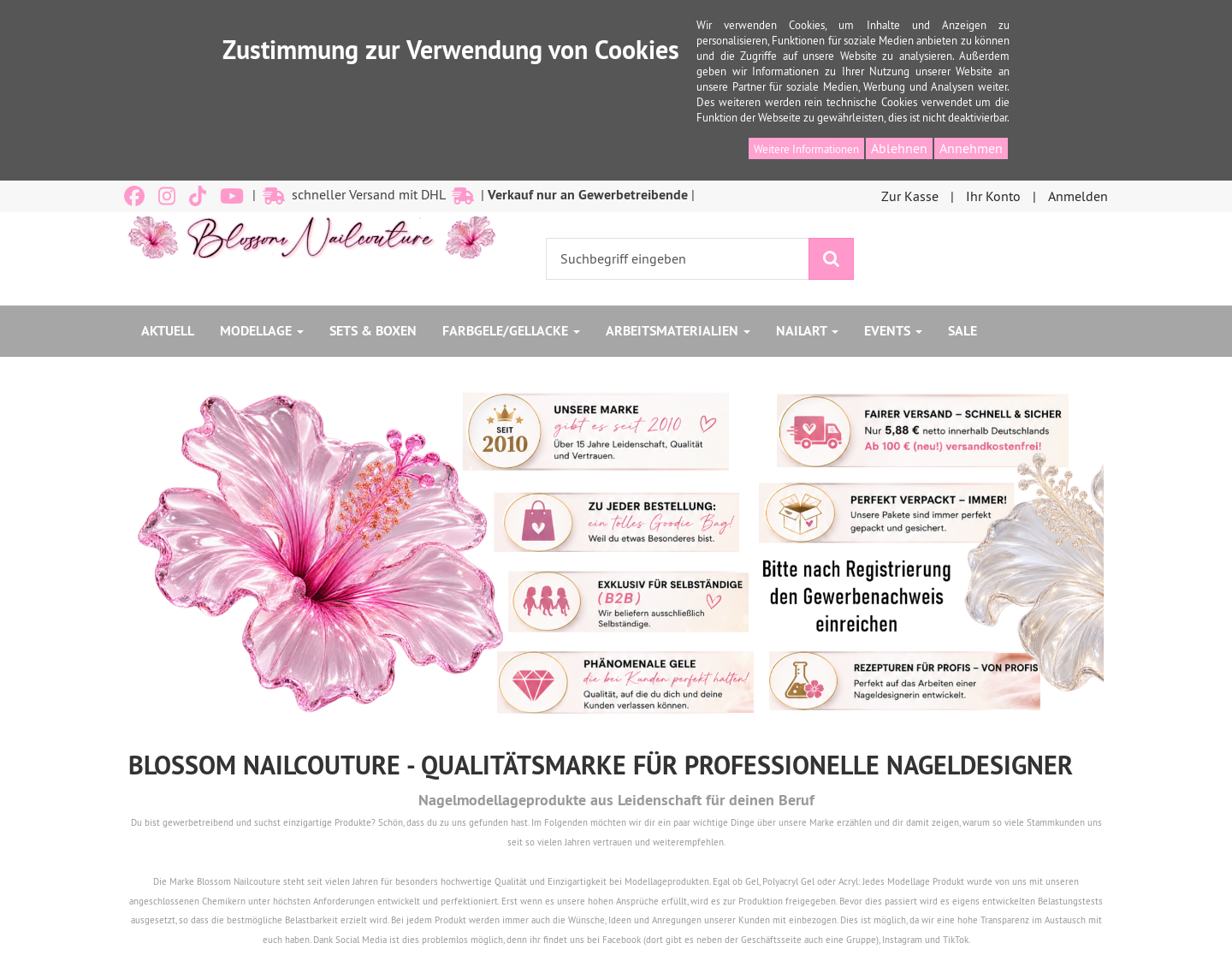 Aktuelle Website-Vorschau von Blossom Nailcouture