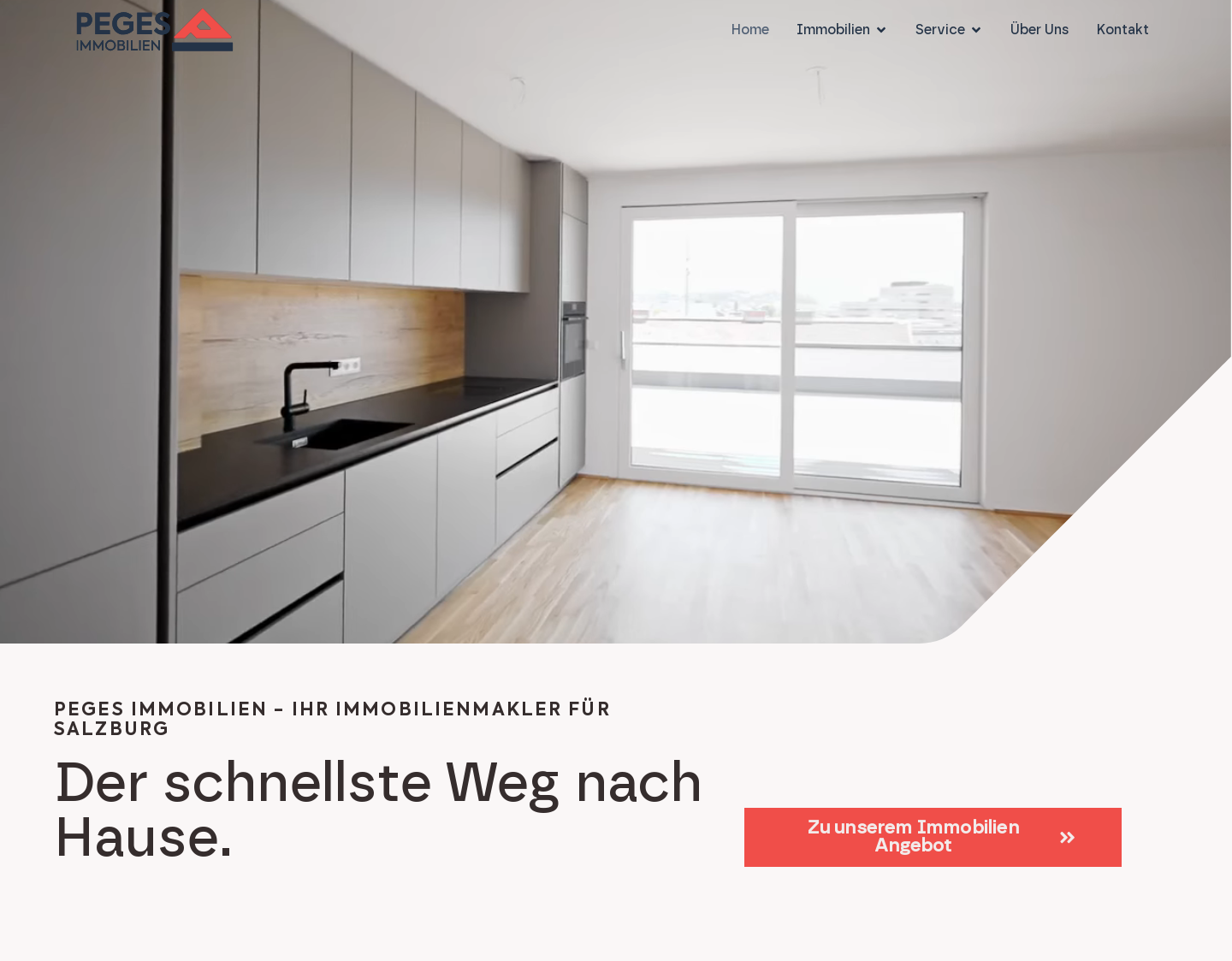 Aktuelle Website-Vorschau von Peges Immobilien GesmbH