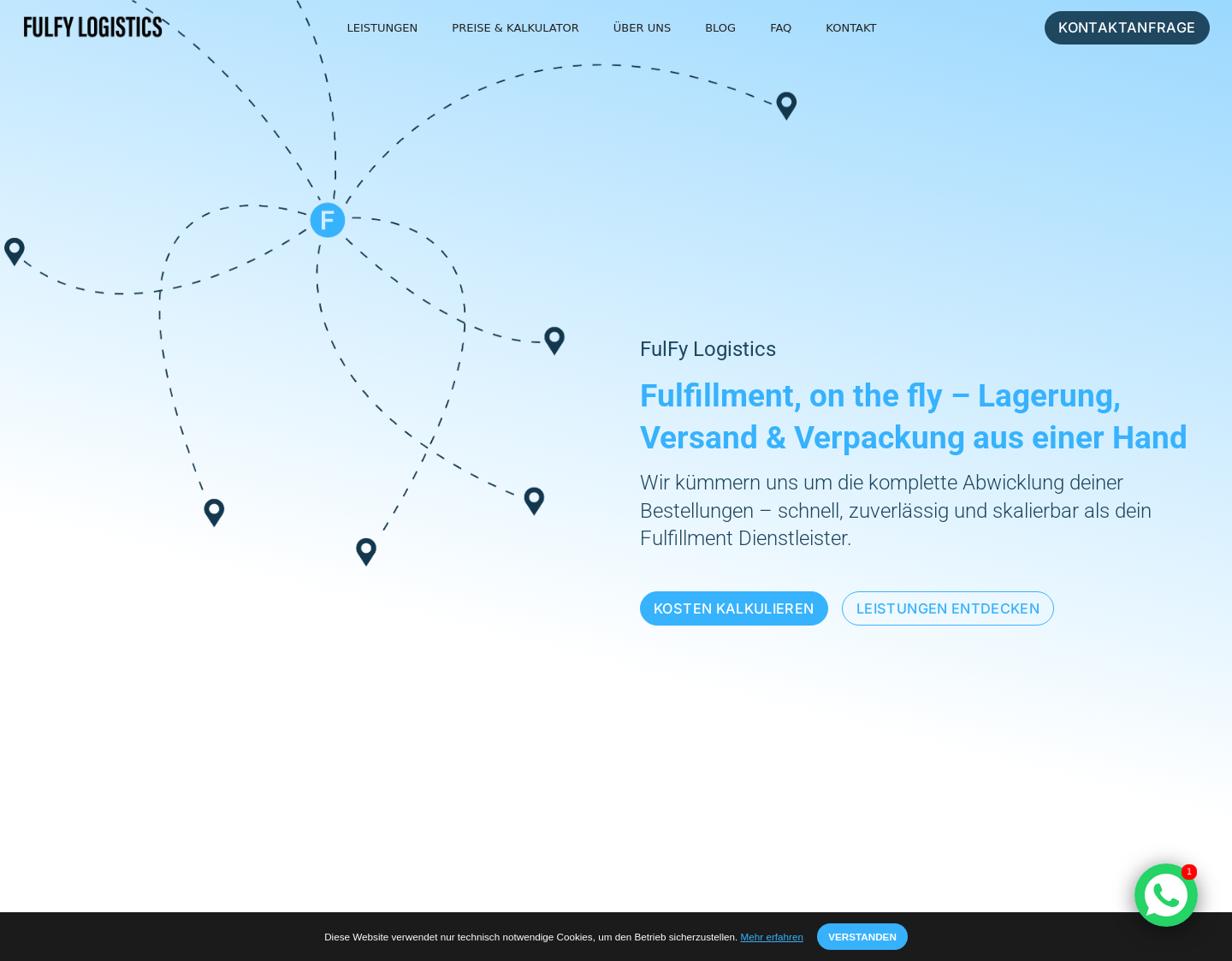 Aktuelle Website-Vorschau von FulFy Logistics GmbH