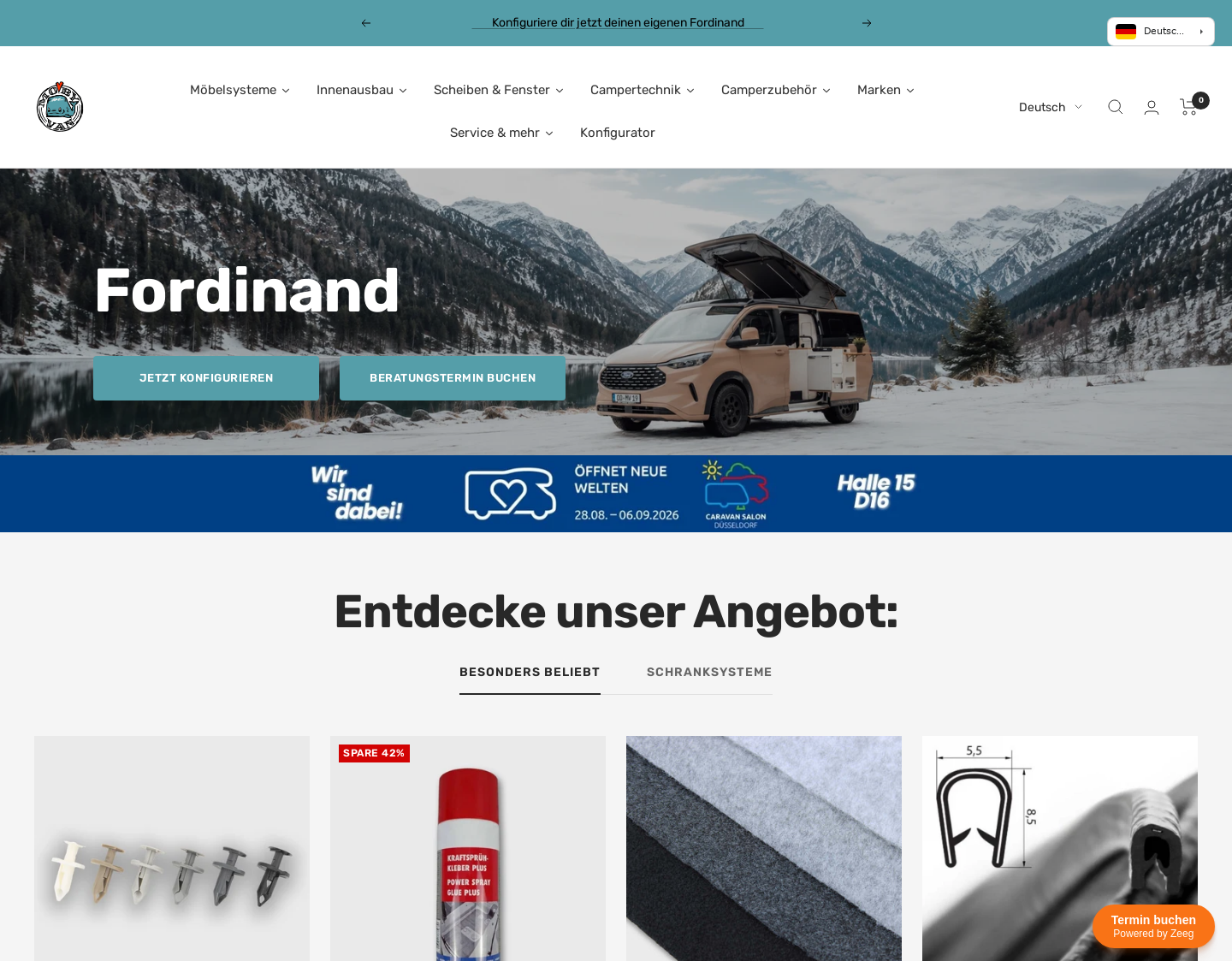 Aktuelle Website-Vorschau von Moby Van - Wir bauen deinen Camper Van aus