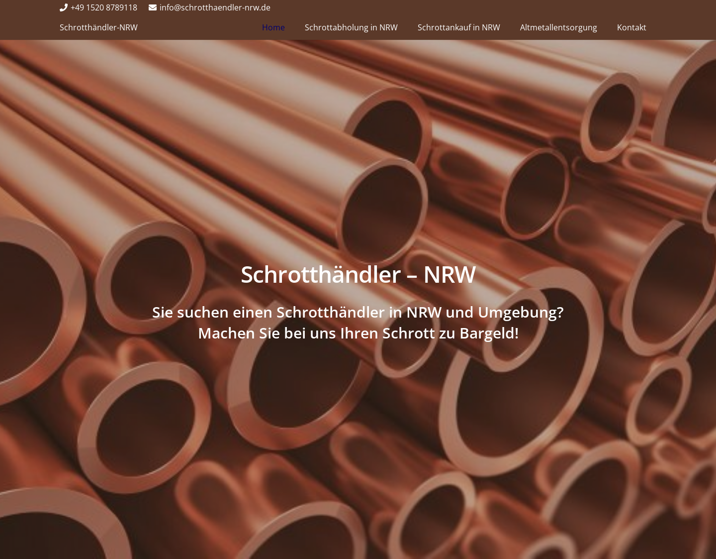 Aktuelle Website-Vorschau von Schrotthändler-NRW
