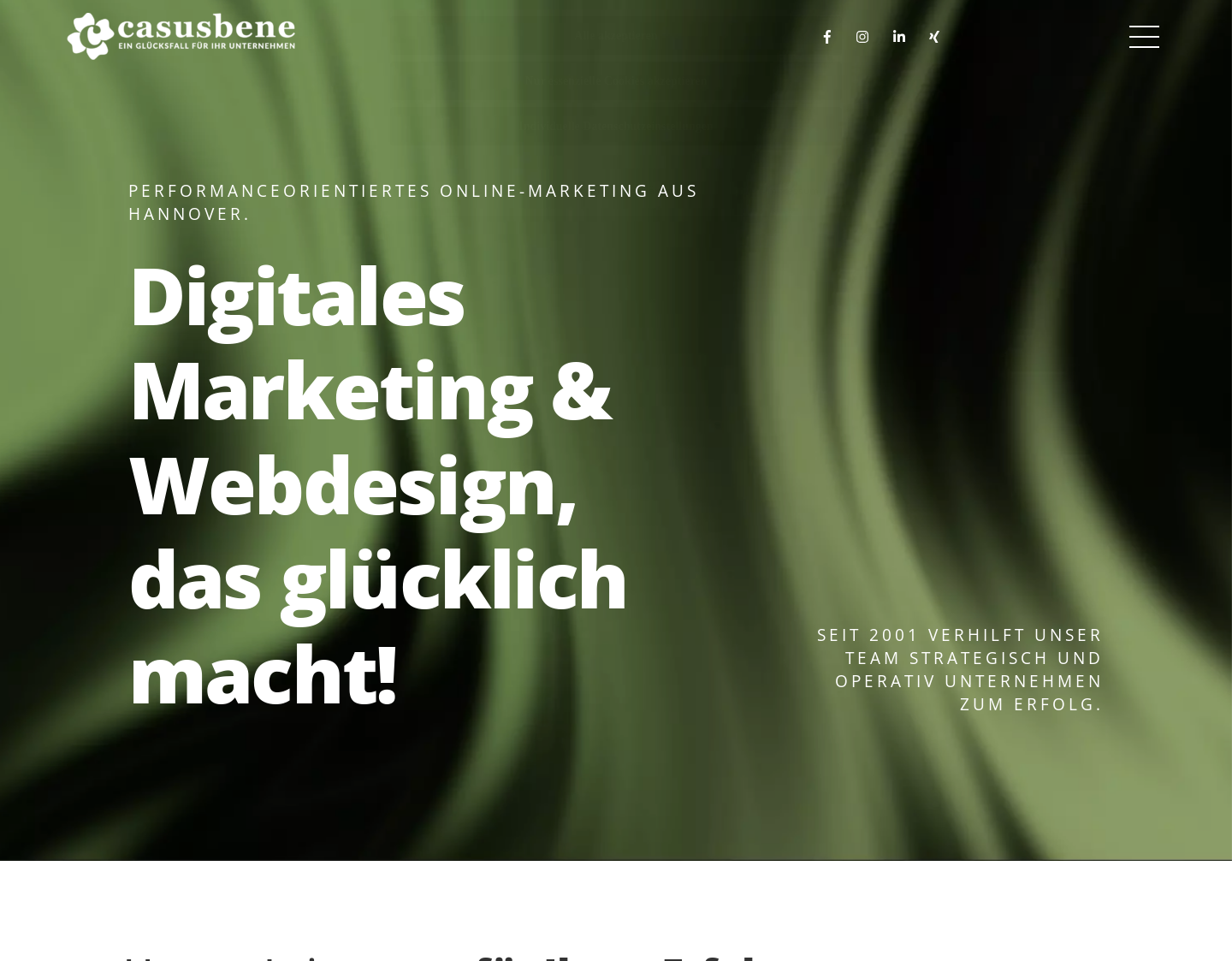 Aktuelle Website-Vorschau von casusbene GmbH