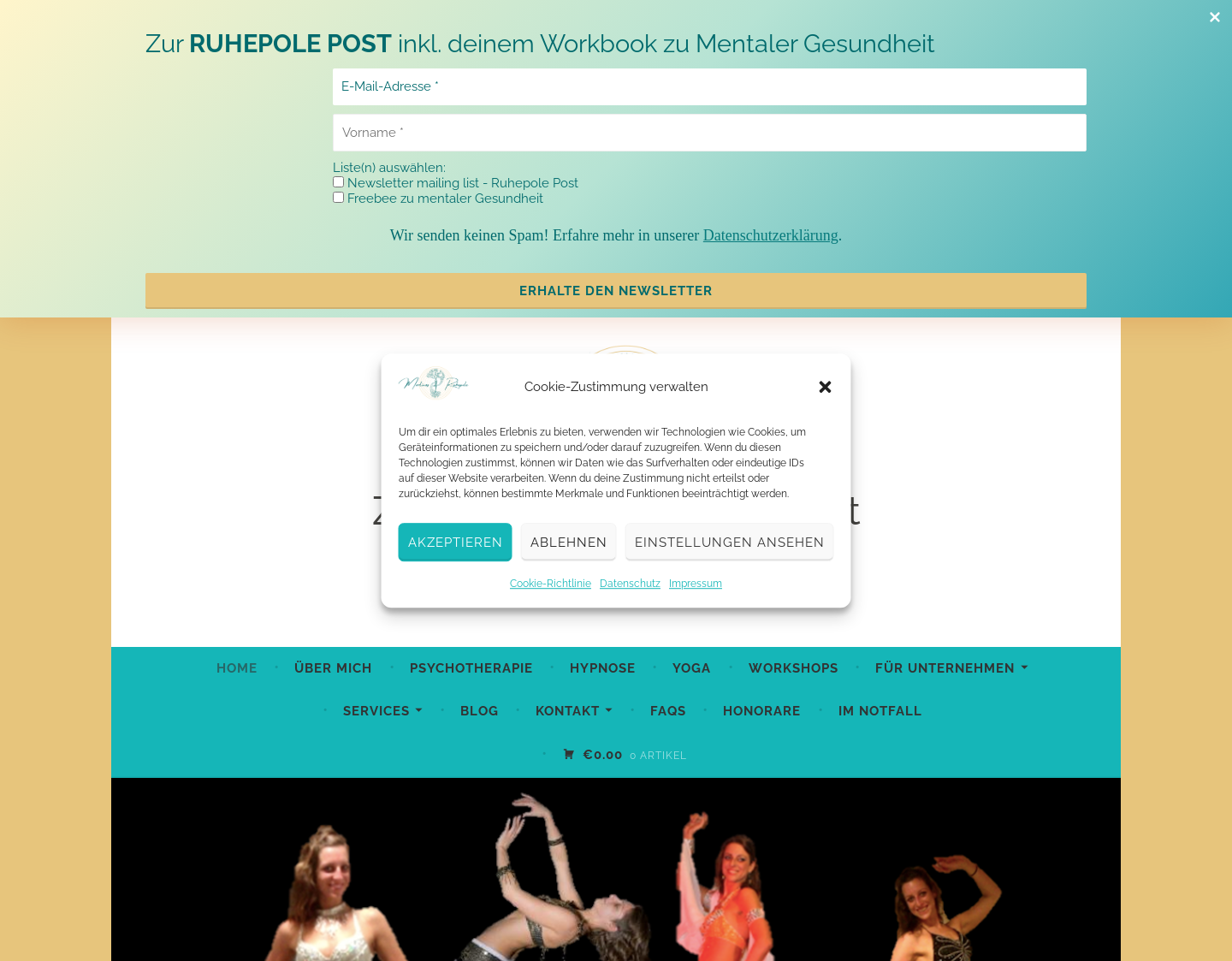 Aktuelle Website-Vorschau von Martinas Ruhepole