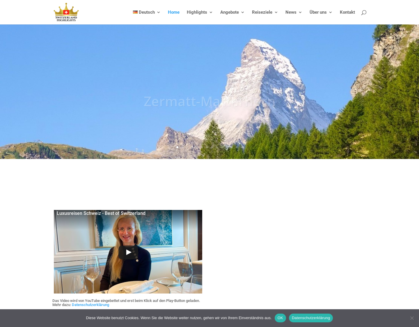 Aktuelle Website-Vorschau von Luxusreisen Schweiz
