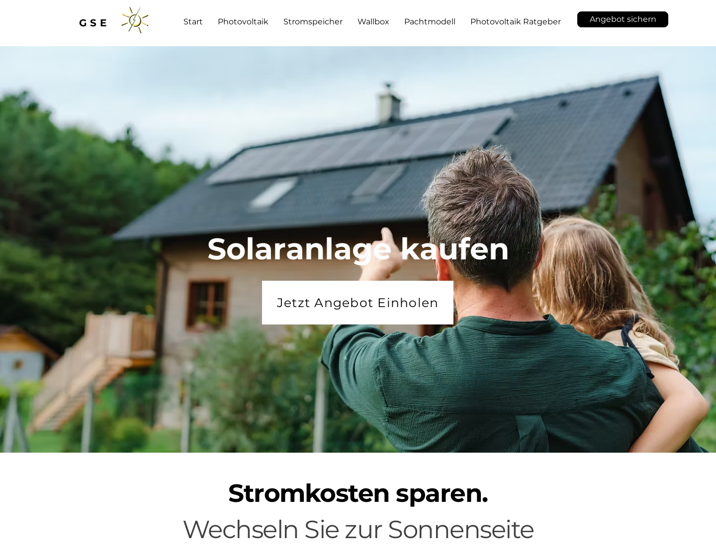 Aktuelle Website-Vorschau von GSE Green Solar Energy GmbH
