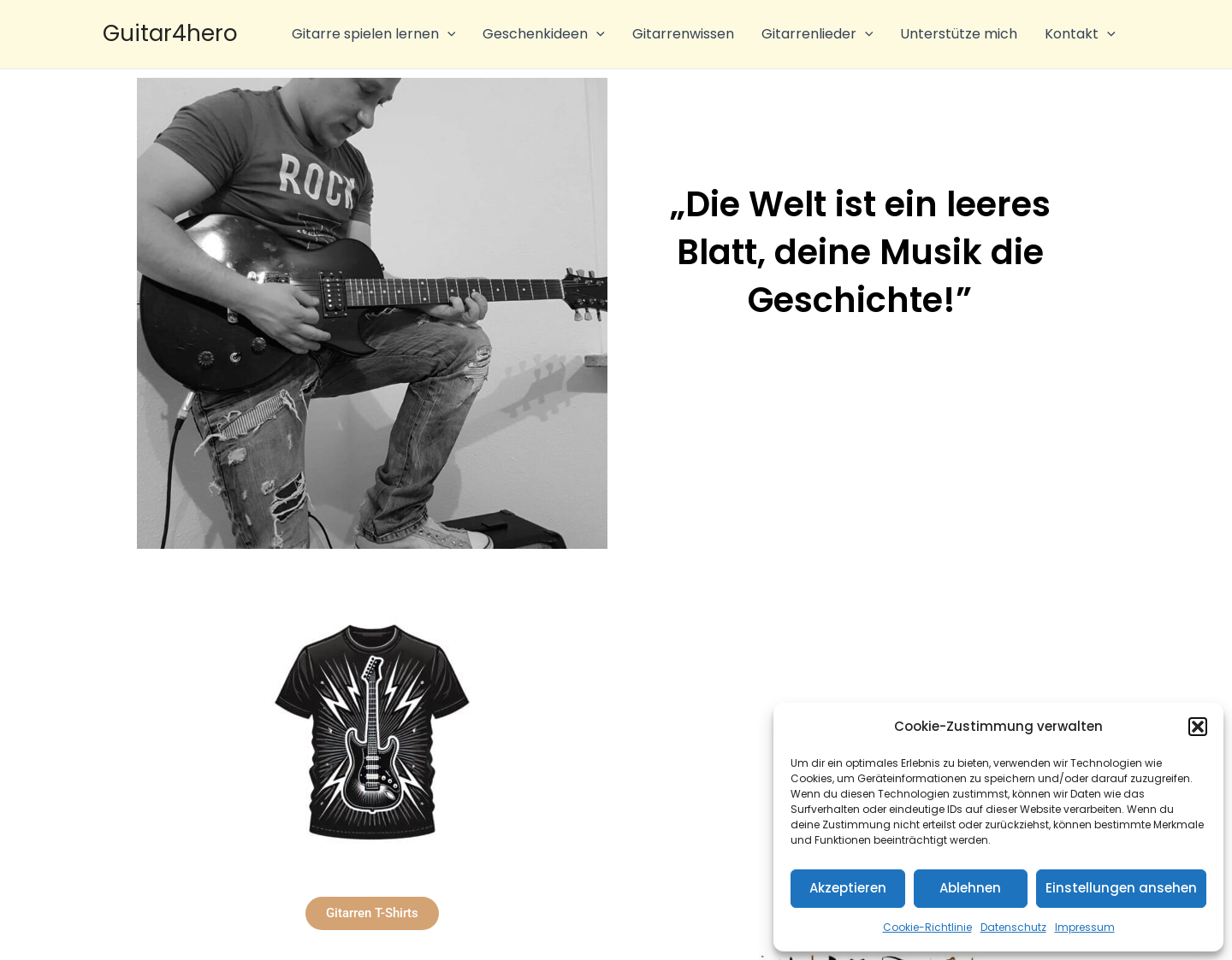 Aktuelle Website-Vorschau von Guitar4hero