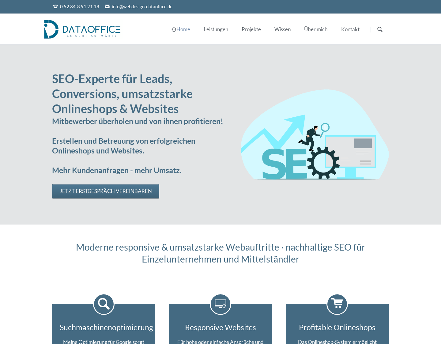 Aktuelle Website-Vorschau von Lokale SEO und regelmäßige Betreuung