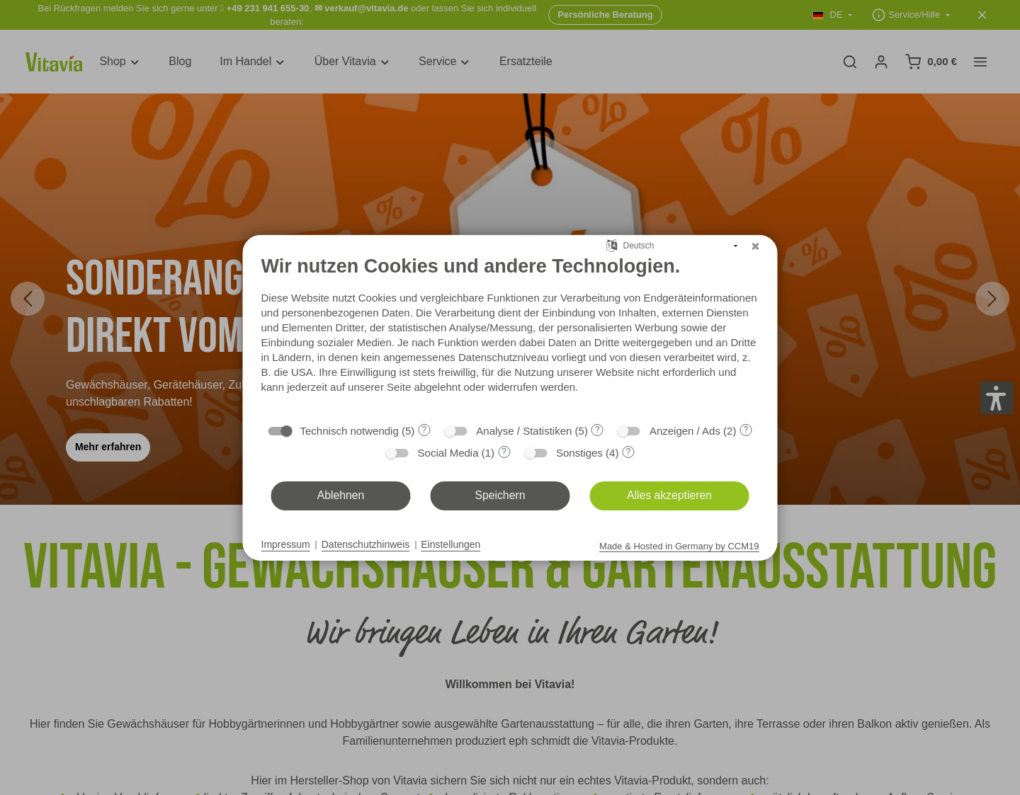 Aktuelle Website-Vorschau von E.P.H. Schmidt & Co. GmbH