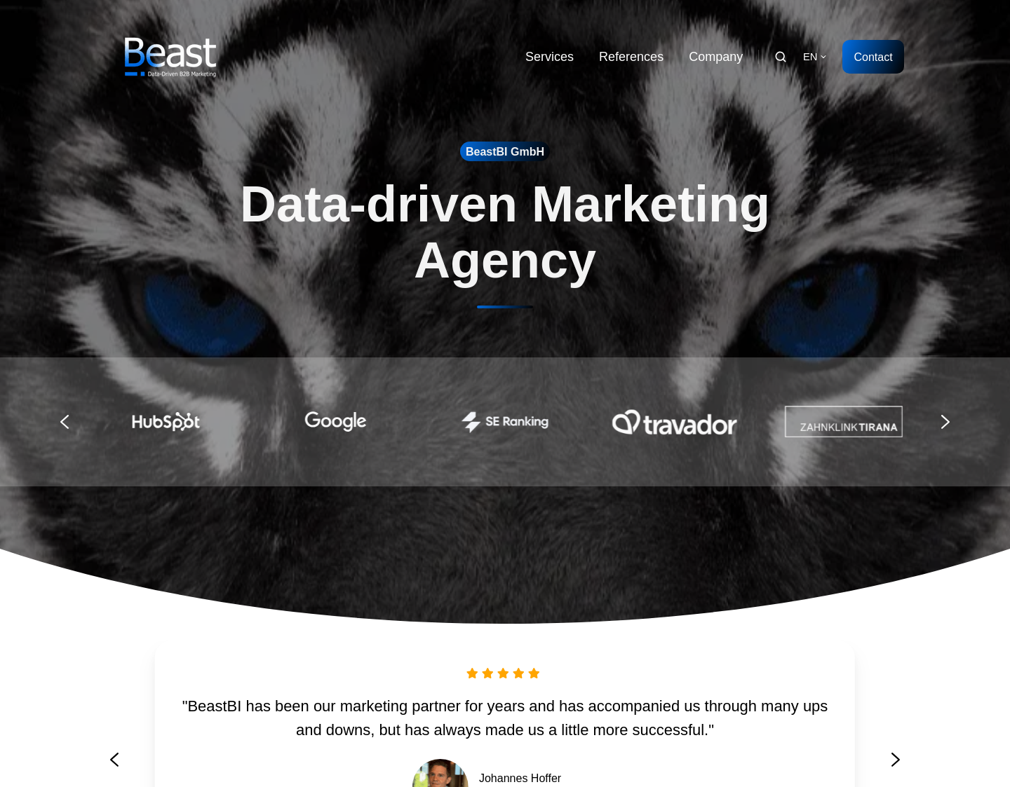 Aktuelle Website-Vorschau von BeastBI GmbH