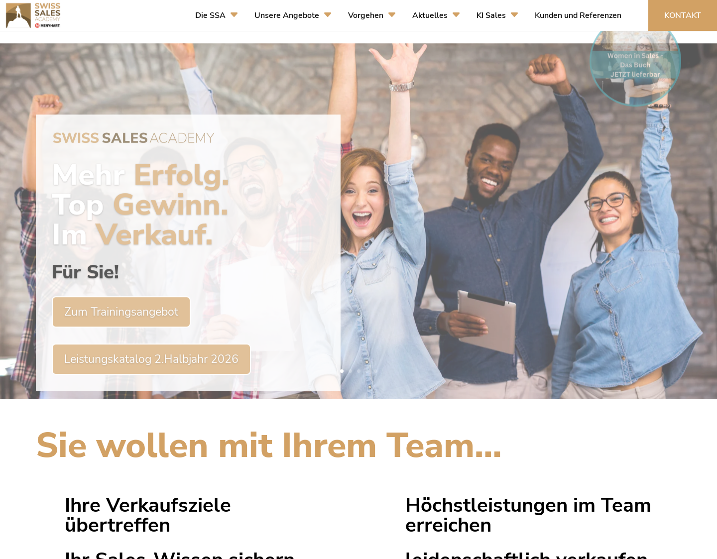 Aktuelle Website-Vorschau von SWISS SALES ACADEMY GmbH