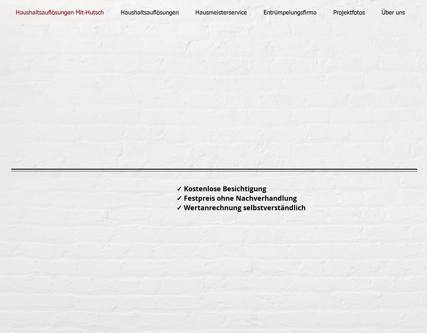 Aktuelle Website-Vorschau von Hutsch Haushaltsauflösungen