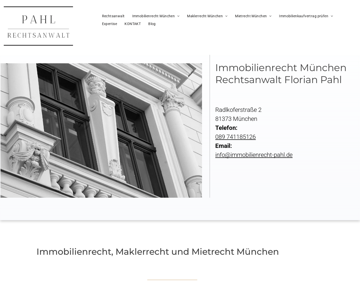 Aktuelle Website-Vorschau von Rechtsanwalt für Immobilienrecht München