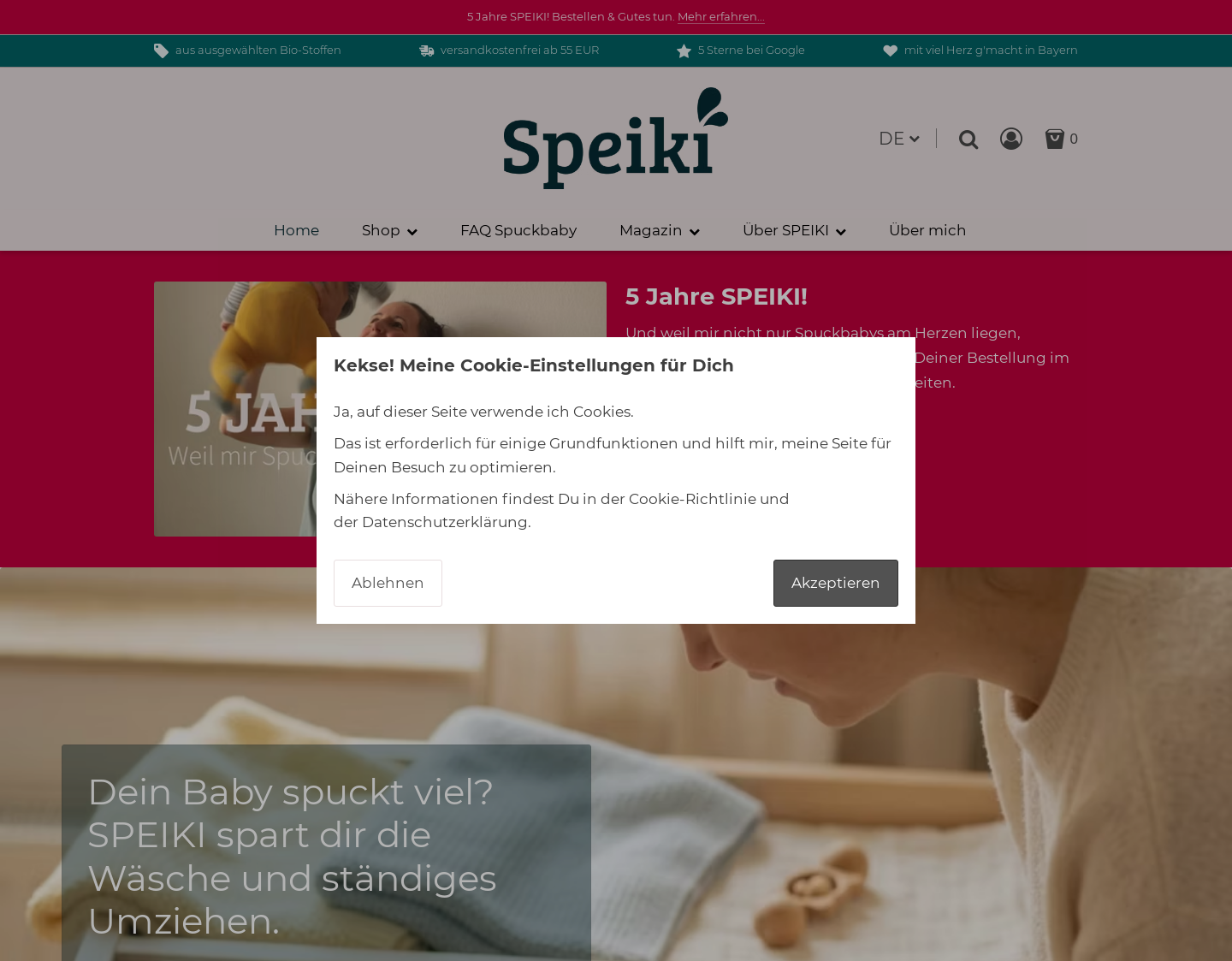 Aktuelle Website-Vorschau von Speiki