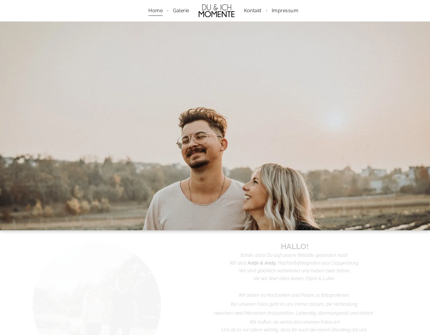 Aktuelle Website-Vorschau von Du & Ich Momente Fotografie